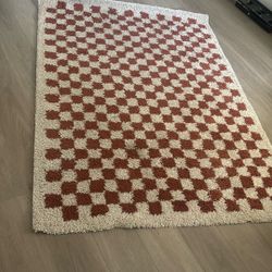 checkered rug