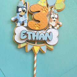 Cake Topper Bluey Theme