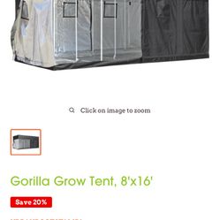 Gorilla Grow Room Tent 8x 16 