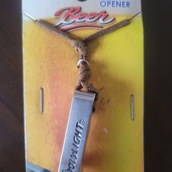 Coors Light Beer Bottle Opener Necklace Stocking Stuffer Summer Fun NWT New