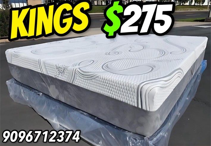 King Organic Hybrid Cool Gel Memory Foam Mattress!!
