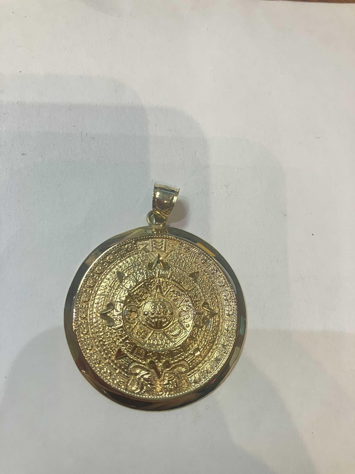 14k Gold Aztec Pendant #109398-2 MJ