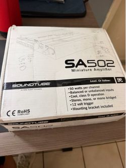 SoundTube SA502 2x50W Class D Amplifier - Black