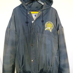 Vintage 90s Notre Dame Fighting Irish Starter Hooded, Full Zip Jacket