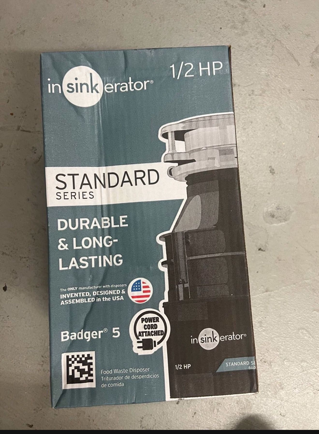 New Garbage Disposal 1/2 HP