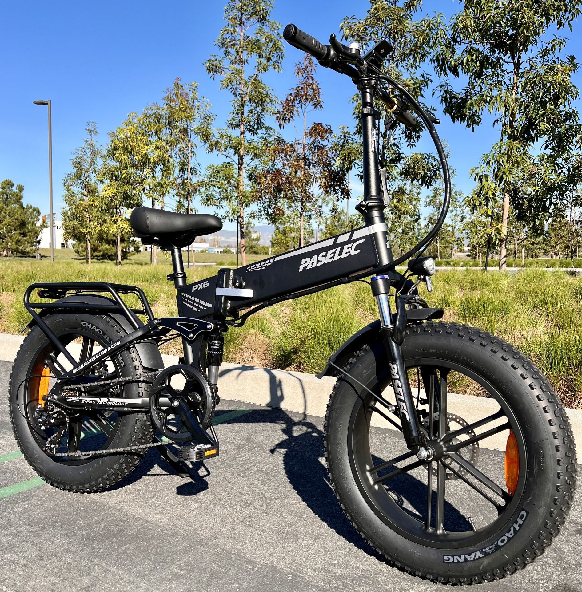 NEW-ADULT SIZE - 1000 Watt Electric Folding Bike, Power regen Tech, Fat Tire, Full Suspension(Black-OR-Army Green)PX6 Pro Paselec ⚡️