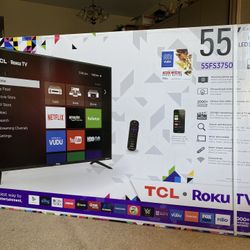 Brand New Unopened In Box 55” TCL Smart TV