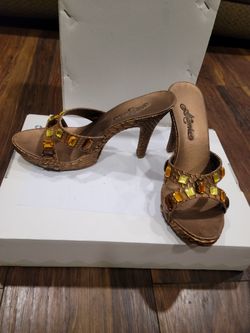 Jeweled Wedge Sandal