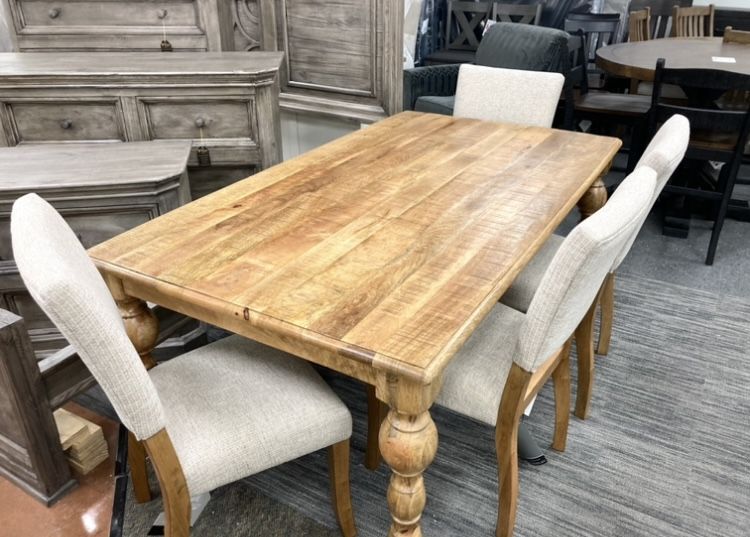 New Solid Wood Table & 4 Chairs