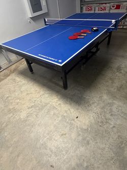 Sportcraft Full-Size Ping Pong Table + 3 Paddles