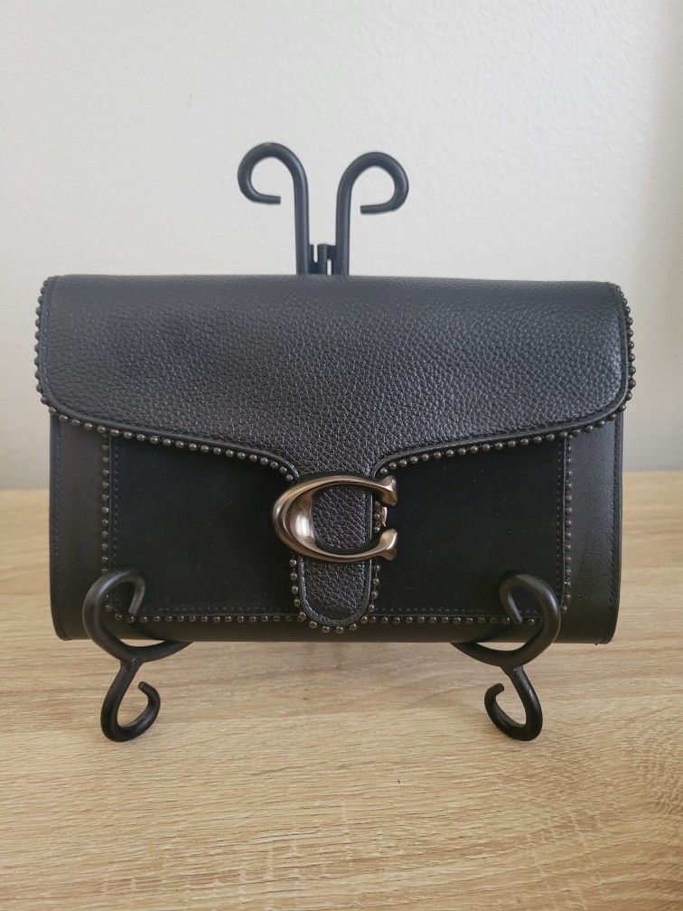Coach 2022 Tabby Leather & Suede Clutch/Crossbody