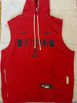 Nike MLB Los Angeles Angels Sleeveless Hoodie- Authentic Collection