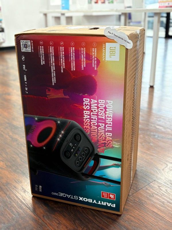 JBL Partybox Stage 320 Bluetooth Speaker New - Pay $1 To Take It Home Today and pay the rest later.