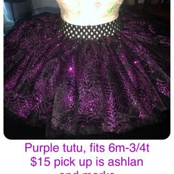 Purple And Black Spider Web Tutu