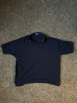 Polo Ralph Lauren Dark-Navy Blue Polo Shirt, Size XXL, 100% Cotton, Casual Wear
