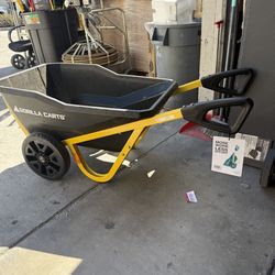 GORILLA CARTS 7 cu. ft. Evolution Poly Garden Cart, Impact Resistant Poly Tub, 12 in. No-Flat Tires, Stable and Easy to Use Design