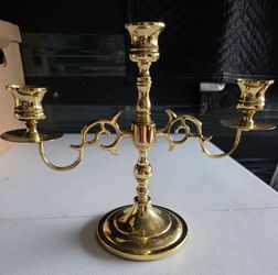 Gold 3-Arm Candelabra Candleholder