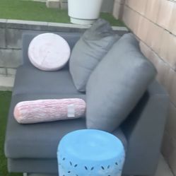 Outdoor grey couch