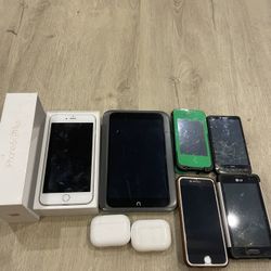 Old Phones, Tablet, Headphones