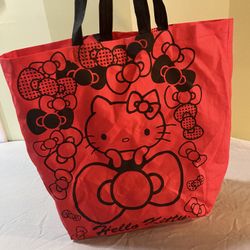 Vintage Hello Kitty Red Totebag Sanrio 18”x16” inch Bestway Bolsa A-SRB33 Rare 