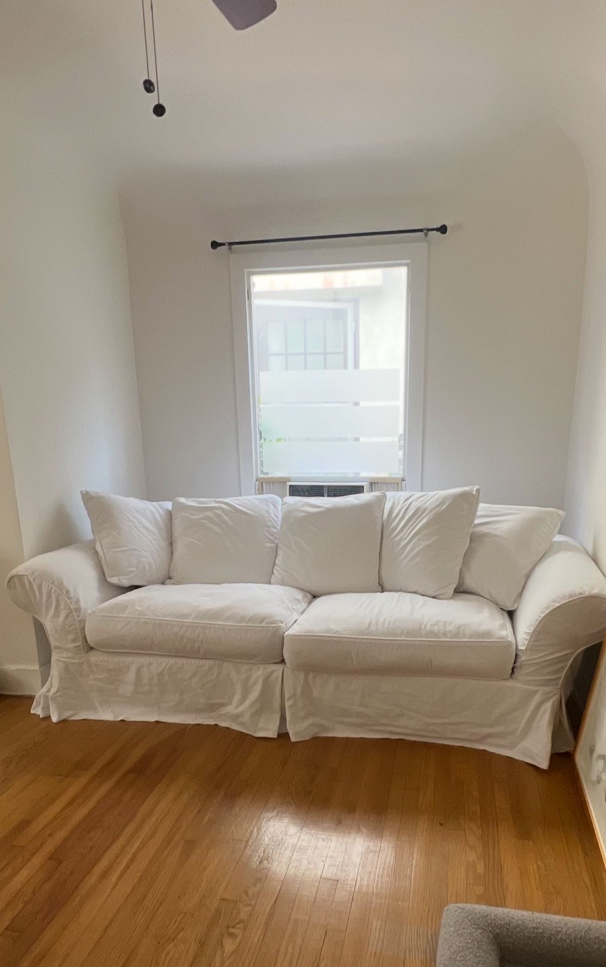 Beautiful White Slipcover Sofa