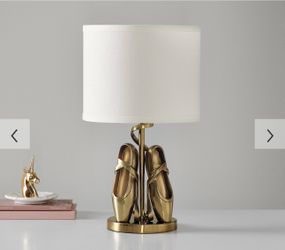 Pottery Barn Kids Gold Ballet Slippers Table Lamp SOLD OUT BRAND NEW