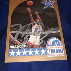 Michael Jordan Signed Autograph Card Chicago Bulls Auto 
