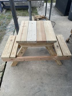 Wood Picnic Table Fits 2.