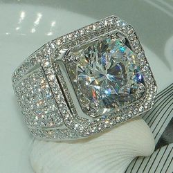 Super Bling Cubic Zirconia Silver Tone Ring