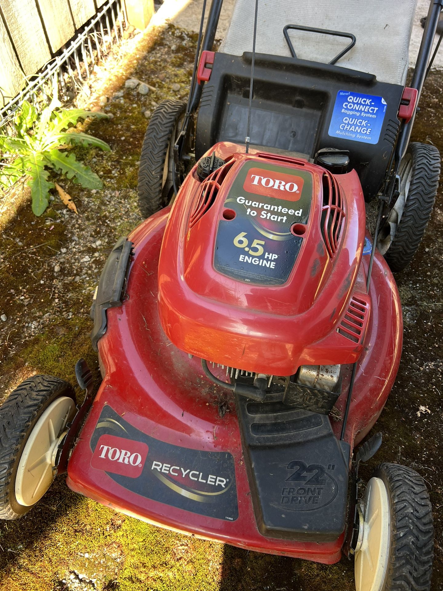 Toro 22inch Recycler Lawn Mower With Bag AS IS! PLEASE READ!! for Sale
