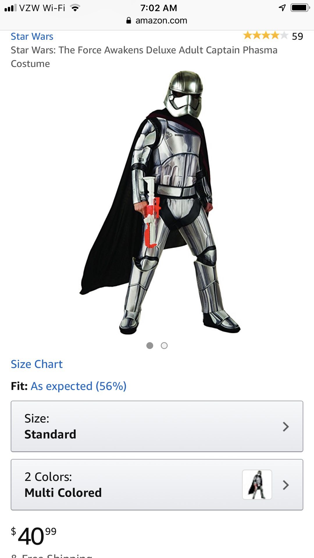 Star Wars: The Force Awakens Deluxe Adult Captain Phasma Costume