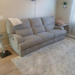 Recliner Grey Couch 