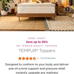 Tempur Pedic Mattress topper memory foam queen