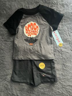 Cat & Jack Bat Baby Shorts Outfit