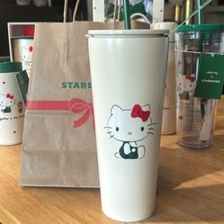 Starbucks X Hello Kitty White Tumbler