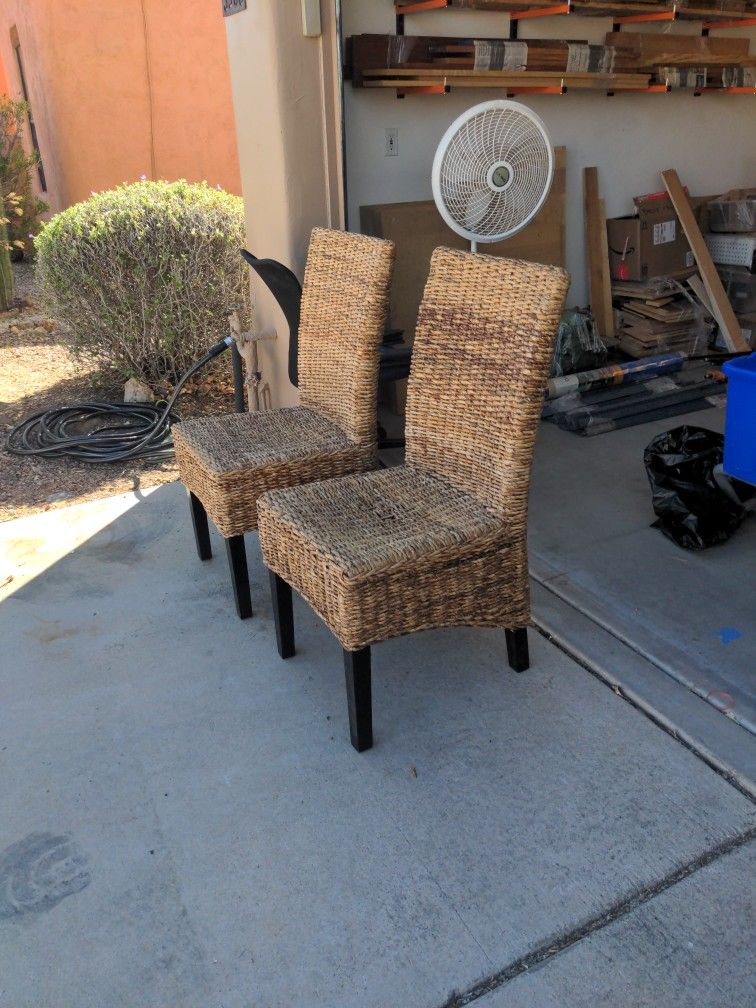 Chairs Rattan Covered