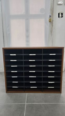24 compartment paper sorter file organizer.