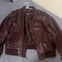 Members Only Leather Jacket (Maroon) 
