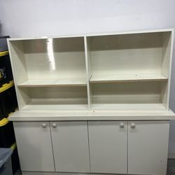 White Cabinet With Shelves 