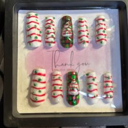 Christmas Debbie Cake Press Ons 