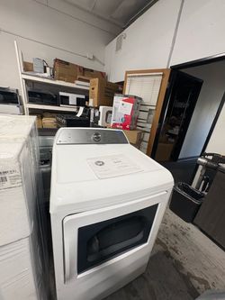 GE Profile White Electric Dryer