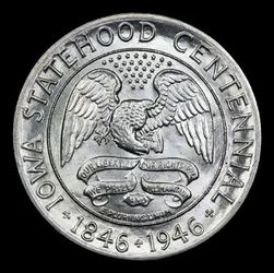 1946-W Iowa Old Common Half Dollar 50c