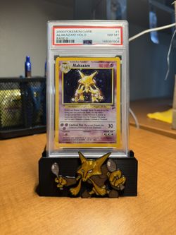 🌀 SWIRL 🌀 PSA 8 Alakazam Base Set 2 Holo