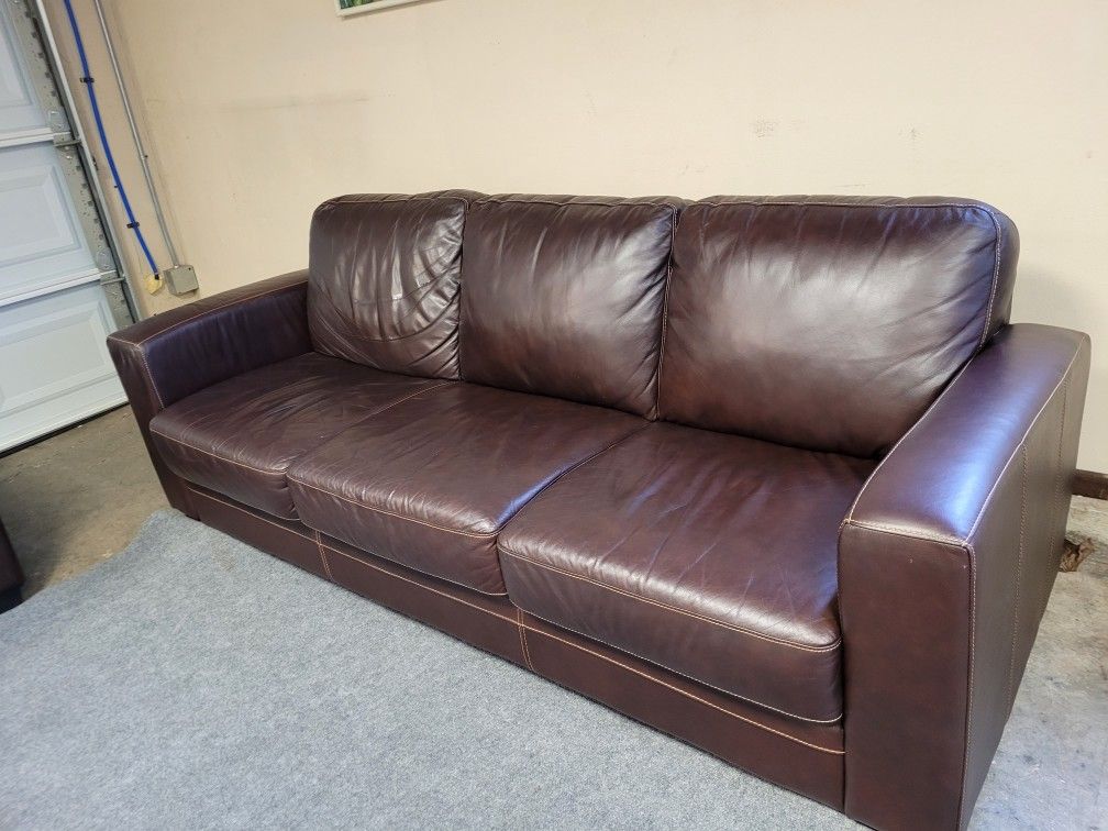 Beautiful Real Leather Couch Set for Sale in Kent, WA OfferUp