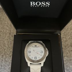HUGO BOSS ORANGE WHITE  STRAP SPORT UNISEX WATCH GENUINE 