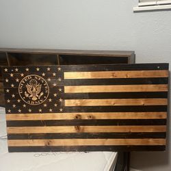 Wooden US Flag