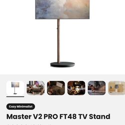 Like New Modern Minimalist Rolling TV Stand Master V2 PRO FT48