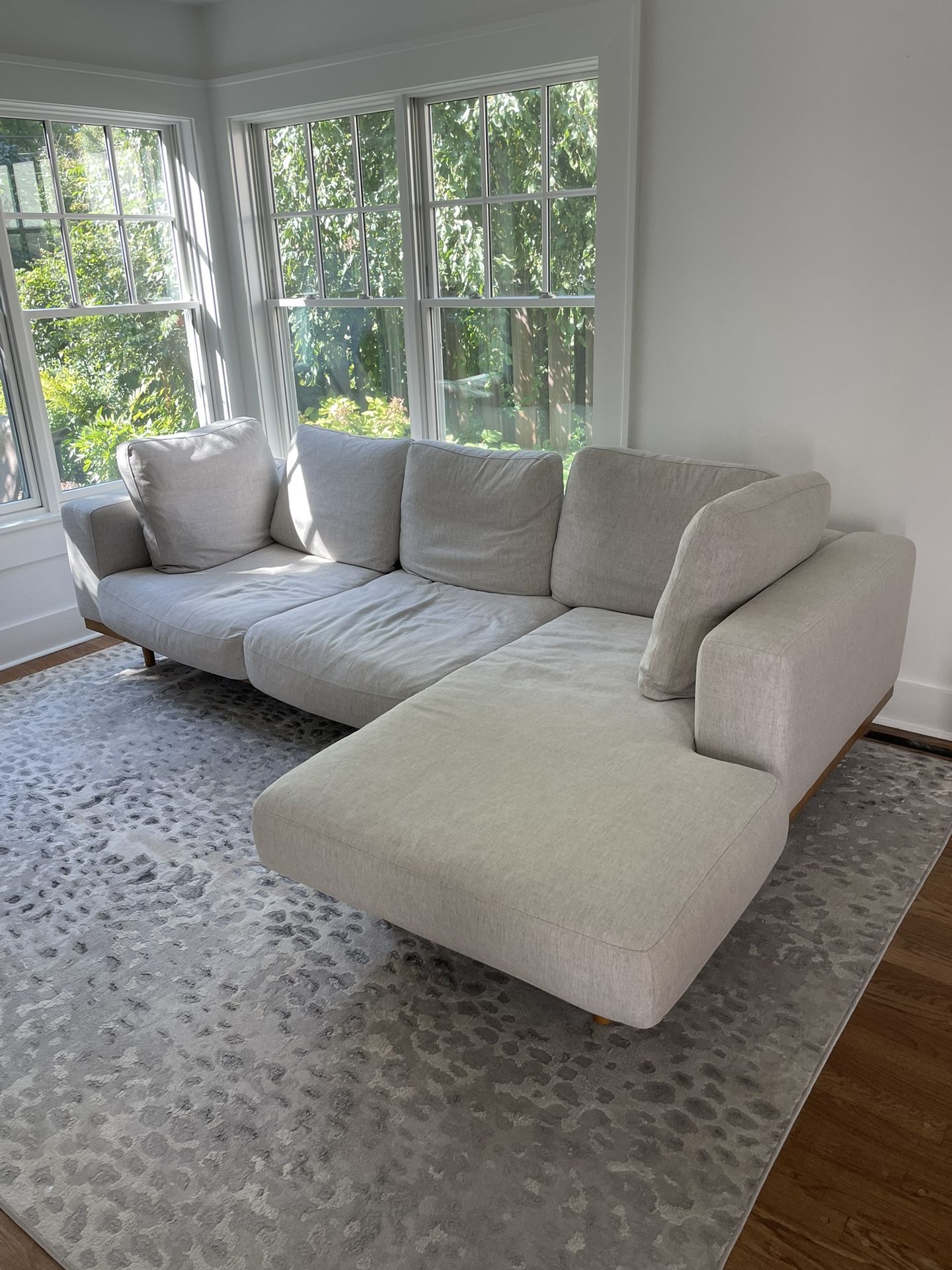 West Elm 2-Piece Chaise Sectional Couch