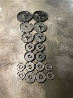 280 lbs Weights set IVANKO Barbell Olympic 2” Weight Plates