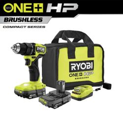 RYOBI

ONE+ HP 18V Brushless Cordless Compact 1/2 in. Drill/Driver Kit with (2) 1.5 Ah Batteries, Charger and Bag

